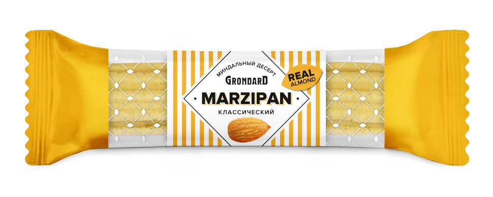  TM Grondard   (10361) Батончики НЕглазированные Марципановые Классика, (28шт по 40г)        в Всеволожске