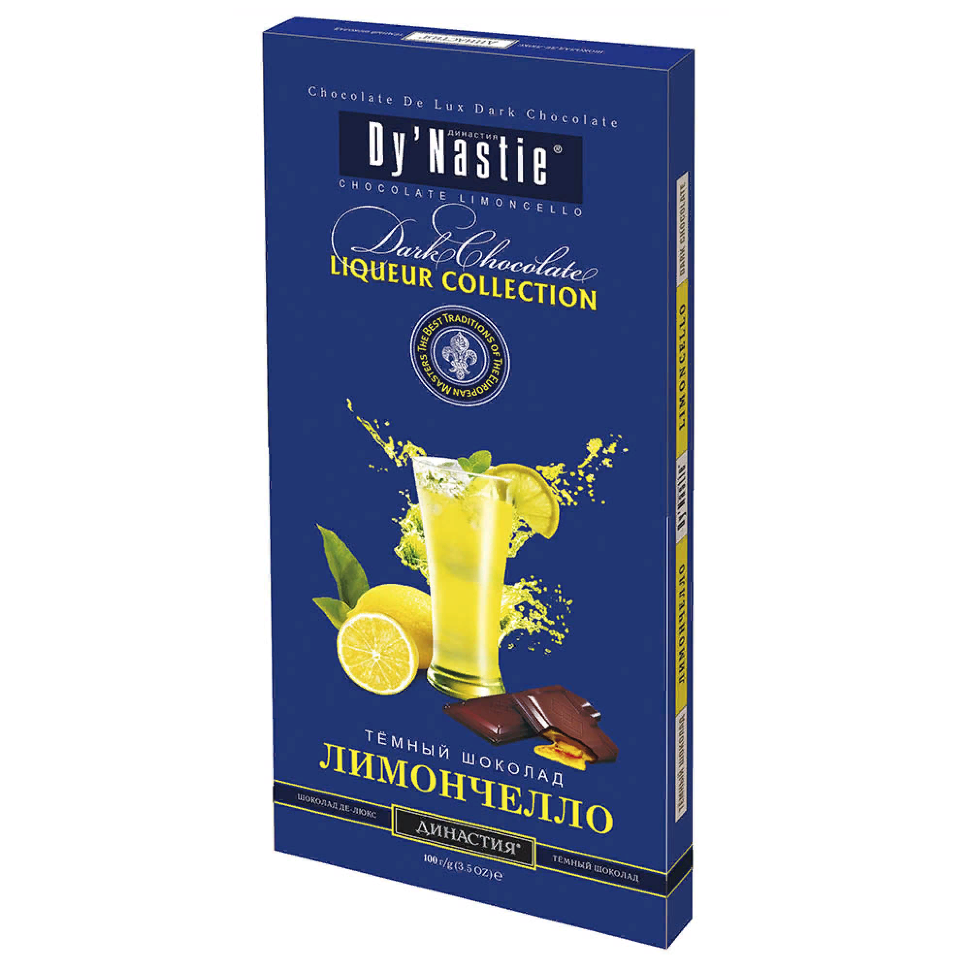  Династия Шоколад "Лимончело", (блок 10шт по 100г)  в Всеволожске