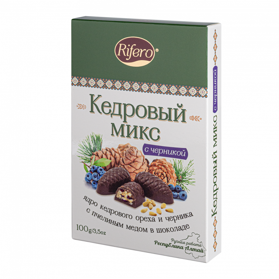  Риф и ко Конфеты "Кедровый микс ЧЕРНИКА" 100г       в Всеволожске
