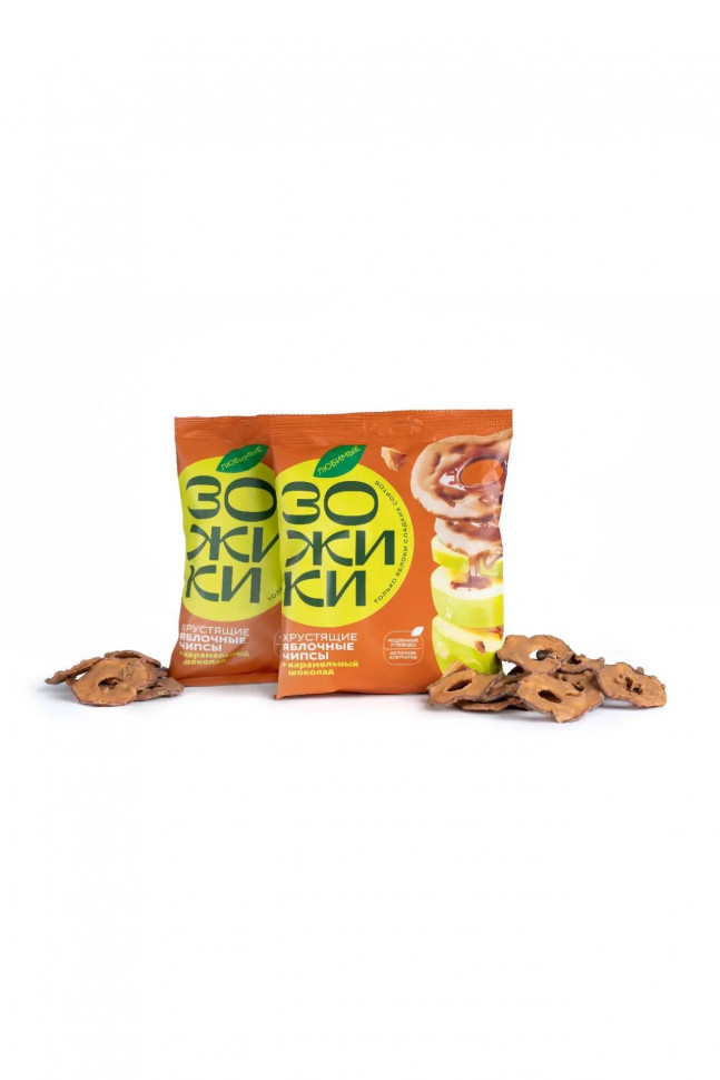  Зожики Яблочные чипсы в молочном шоколаде, 80г  в Всеволожске