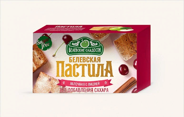 №2 Пастила  200г диетическая С ВИШНЕЙ, НОВЫЙ ФОРМАТ (4 шт по 50гр)    в Всеволожске
